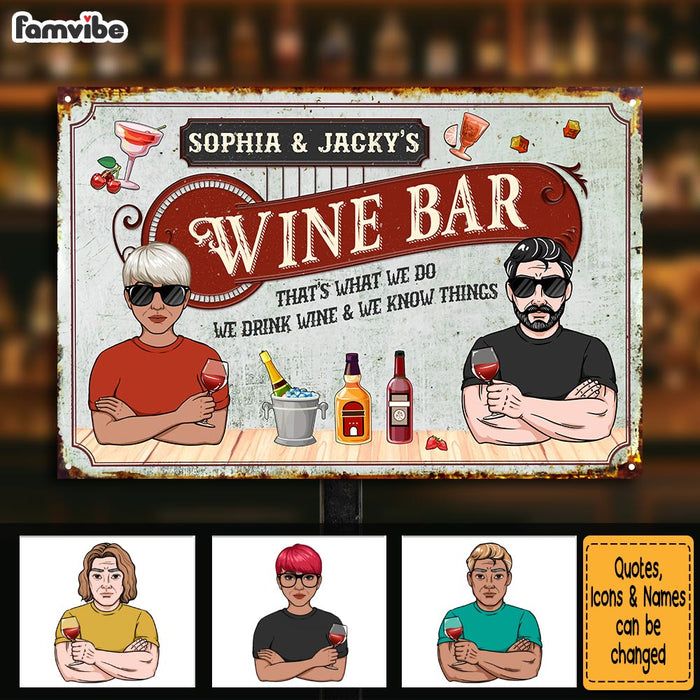 Personalized Gift For Couple Wine Cellar Metal Sign 26166 1