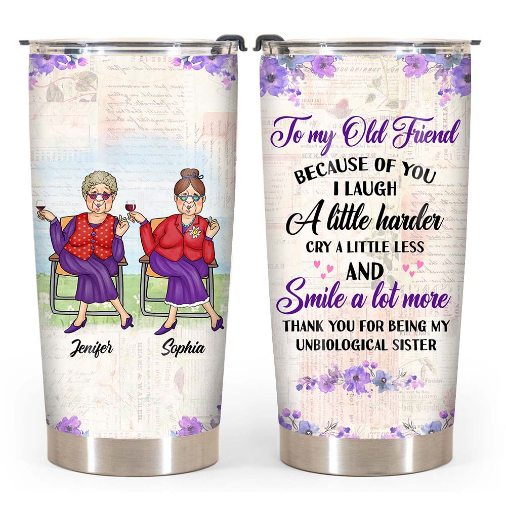 Personalized Gift for Friends Smile A Lot More Steel Tumbler 25463 26168 Primary Mockup