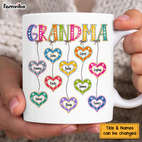Personalized Gift for Grandma Dangles Heart Mug 26170 thumb 1