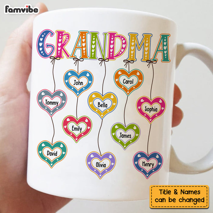 Heart Most Loved Mamaw Coffee Mug