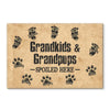 Personalized Gift for Grandparents Grandkids And Grandpups Spoiled Here Doormat 26178 1