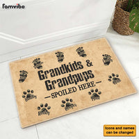 Personalized Gift for Grandparents Grandkids And Grandpups Spoiled Here Doormat 26178 thumb 1