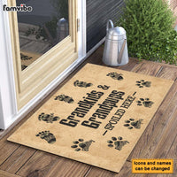 Personalized Gift for Grandparents Grandkids And Grandpups Spoiled Here Doormat 26178 thumb 1