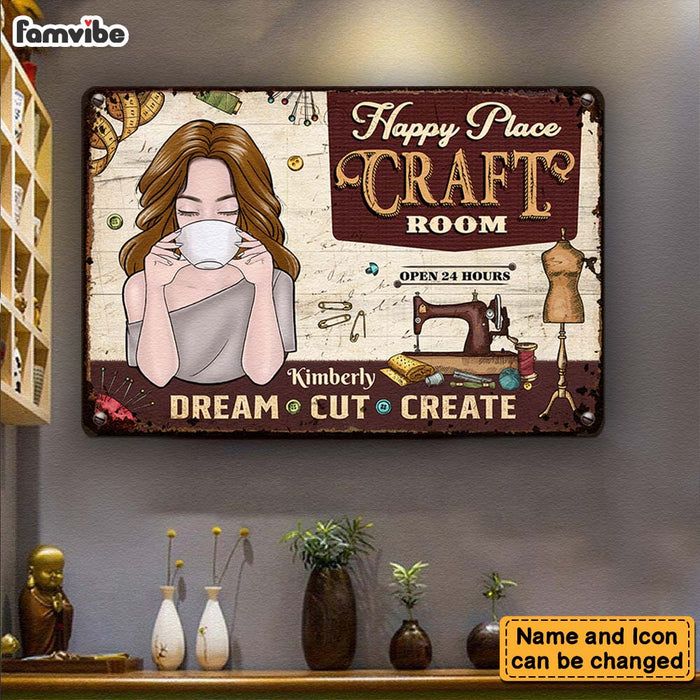 Personalized Gift For Mom Craft Room Metal Sign 26180 1