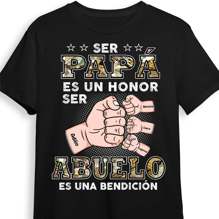 Personalized Gift For Dad Grandpa Spanish Camo Shirt - Hoodie - Sweatshirt 26182 1