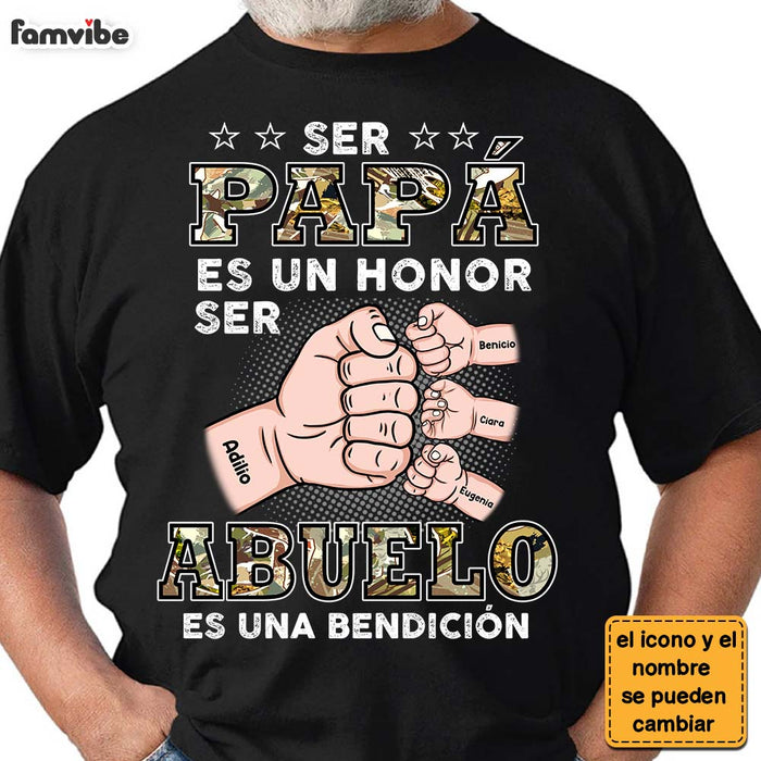 Personalized Gift For Dad Grandpa Spanish Camo Shirt - Hoodie - Sweatshirt 26182 1