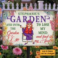 Personalized Gift For Grandma And Into The Garden I Go Metal Sign 26185 thumb 1