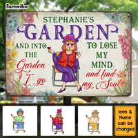 Personalized Gift For Grandma And Into The Garden I Go Metal Sign 26185 thumb 1