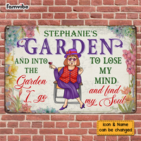 Personalized Gift For Grandma And Into The Garden I Go Metal Sign 26185 thumb 1