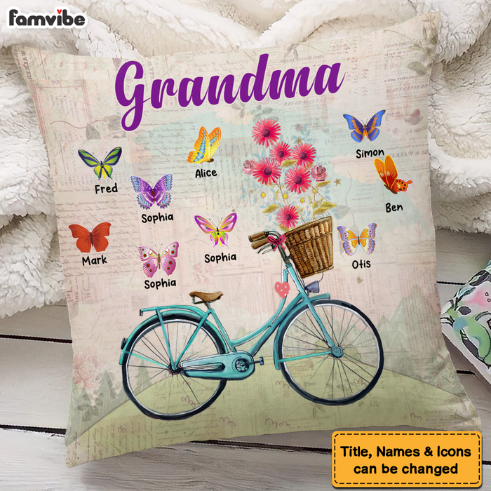 Personalized Gift For Grandma Butterflies Pillow 26189 1