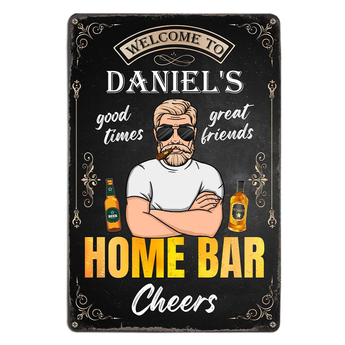 Personalized Gift For Dad Grandpa Home Bar Metal Sign 26192 1