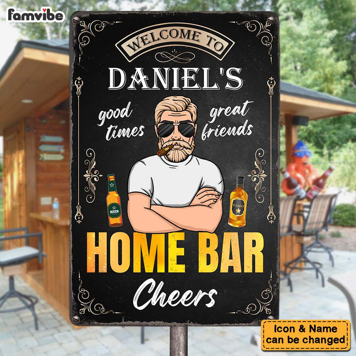 Personalized Gift For Dad Grandpa Home Bar Metal Sign 26192 1