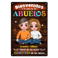 Personalized Gift For Grandparents House Spanish Metal Sign 26195 thumb 1