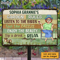 Personalized Gift For Garden Lovers Garden Rules Metal Sign 26198 thumb 1