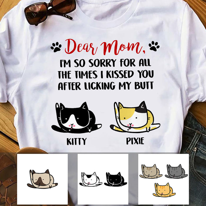 Personalized Sorry The Kisses For Cat Mom Dad T Shirt OB231 30O53 1