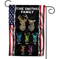 Personalized Gift For Family Buck Doe And Fawns Flag 26202 thumb 1