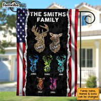Personalized Gift For Family Buck Doe And Fawns Flag 26202 thumb 1