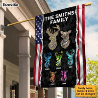 Personalized Gift For Family Buck Doe And Fawns Flag 26202 thumb 1
