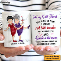 Personalized Gift For Senior Friends Unbiological Sister Mug 26204 thumb 1