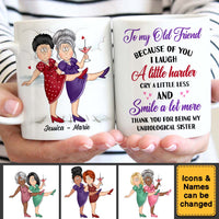 Personalized Gift For Senior Friends Unbiological Sister Mug 26204 thumb 1