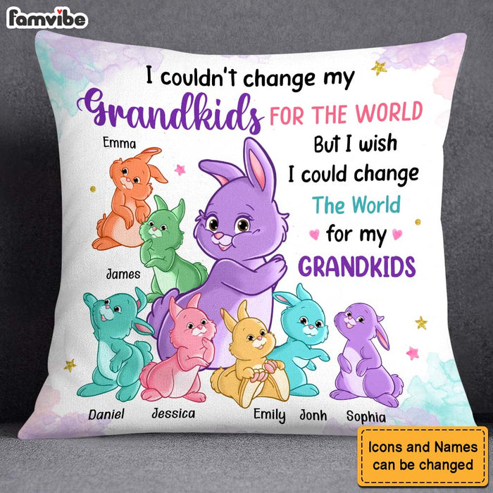 Personalized Gift For Grandma Change The World For My Grandkids Pillow 26205 1