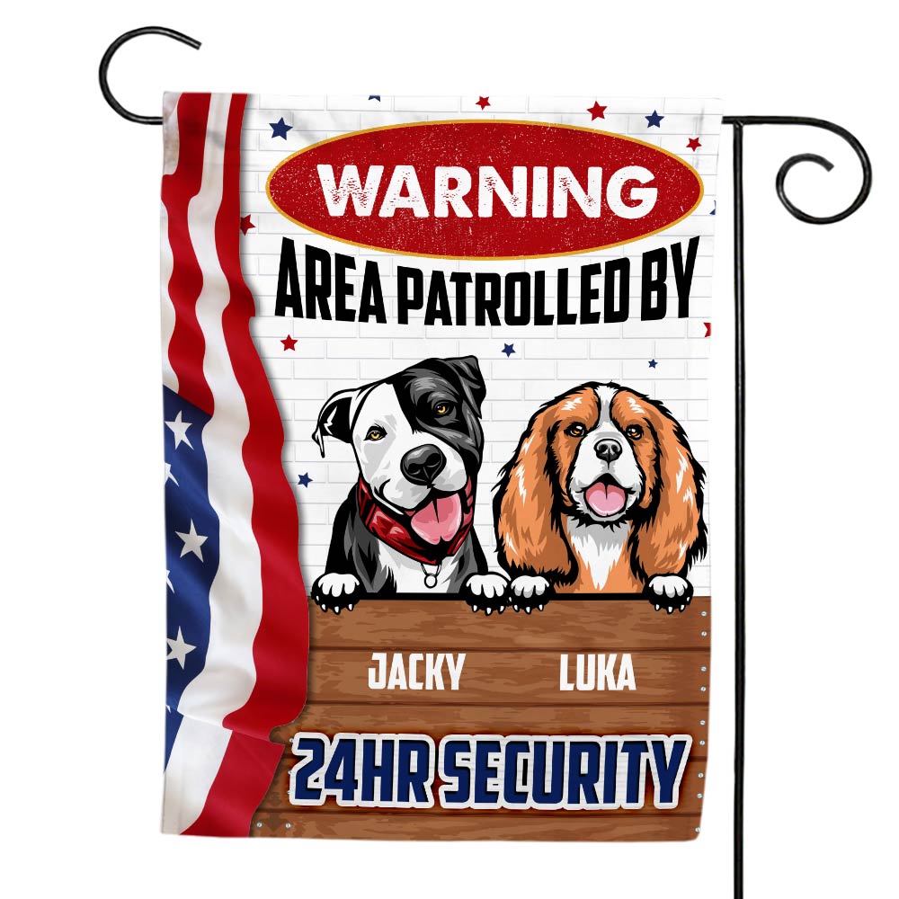 Personalized Gift For Dog Lovers 4th Of July Decoration Area Patrolled By Flag 26207 Primary Mockup