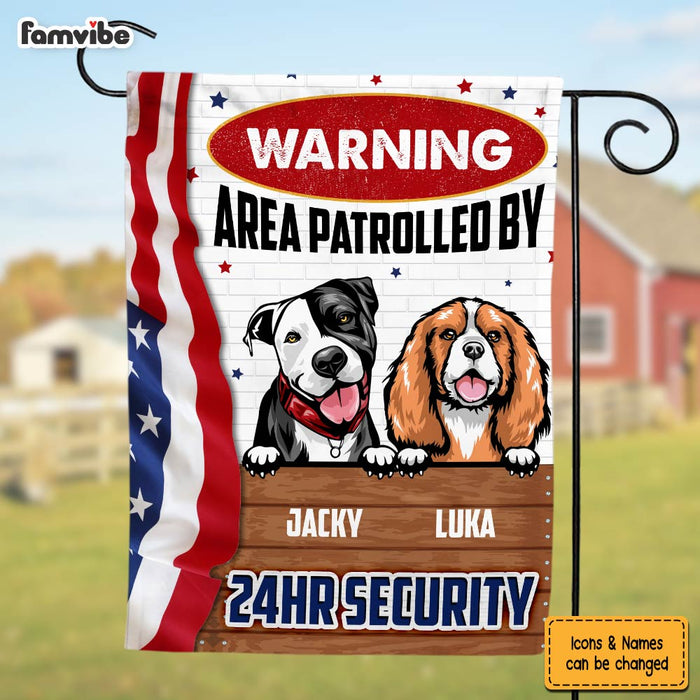 Personalized Gift For Dog Lovers 4th Of July Decoration Area Patrolled By Flag 26207 1