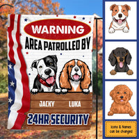 Personalized Gift For Dog Lovers 4th Of July Decoration Area Patrolled By Flag 26207 thumb 1