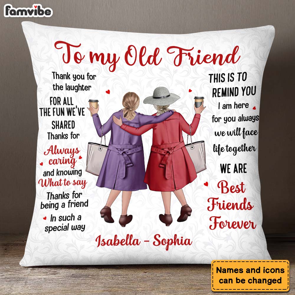 Personalized To My Old Friend Pillow OB182 36O28 26211 Primary Mockup