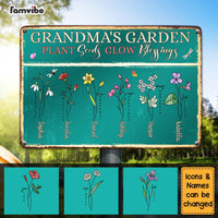 Personalized Gift For Grandma Plant Seeds Grow Blessings Metal Sign 26213 thumb 1