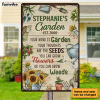 Personalized Gift For Grandma Your Mind Is Garden Metal Sign 26216 thumb 1