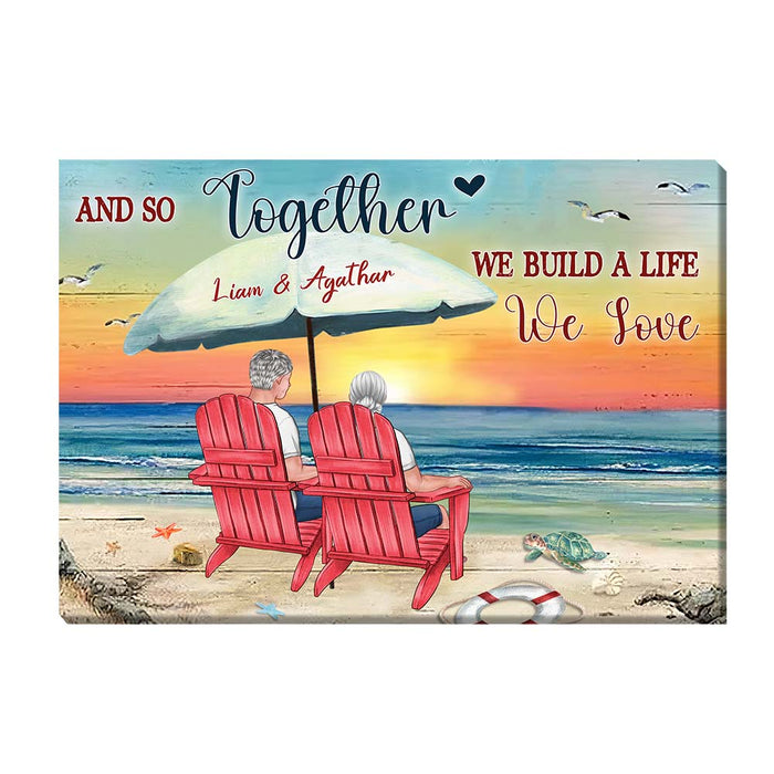 Personalized Gift For Couple We Build A Life We Love Canvas 26217 1