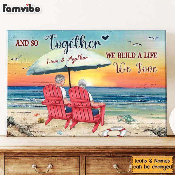Personalized Gift For Couple We Build A Life We Love Canvas 26217 1
