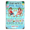 Personalized Gifts For Couples Husband Wife Pool Rules Metal Sign 26225 1