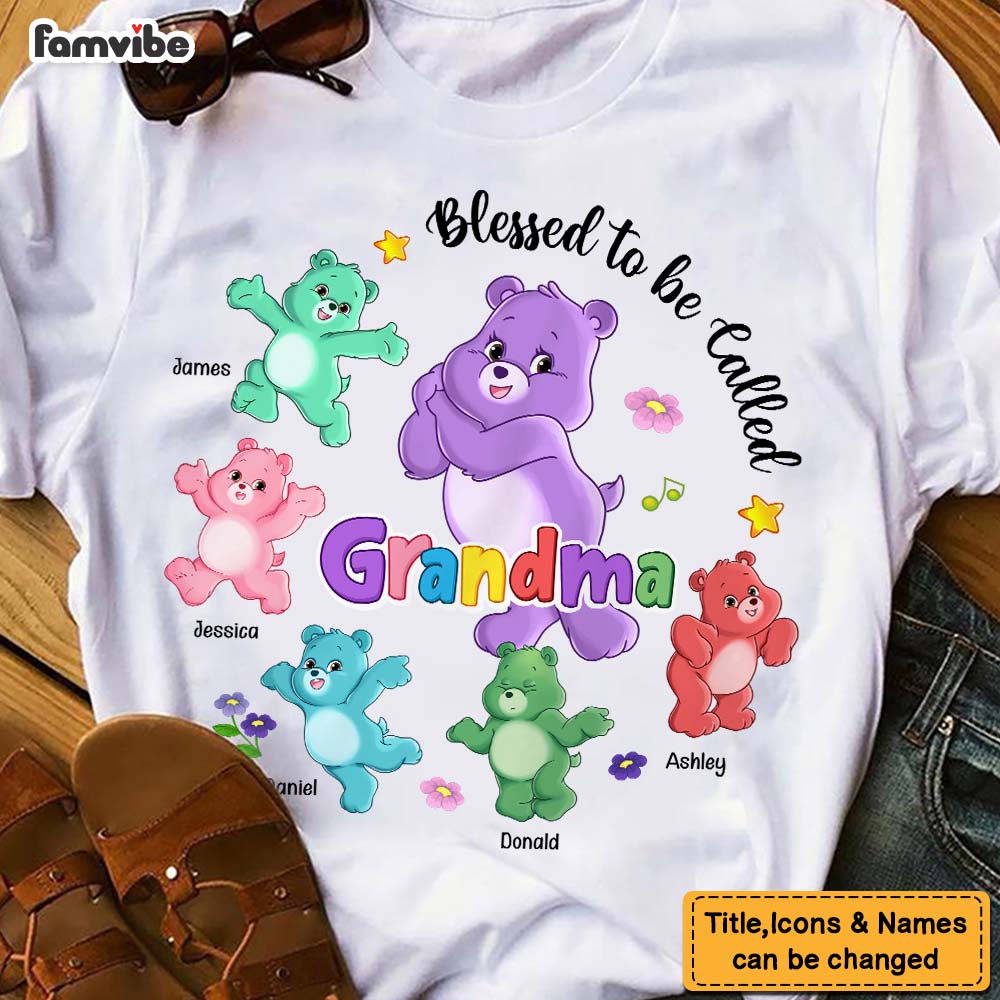 Personalized Gift for Grandma Blessed To Be Called Grandma Fun Bear Shirt Hoodie Sweatshirt 26226 Primary Mockup