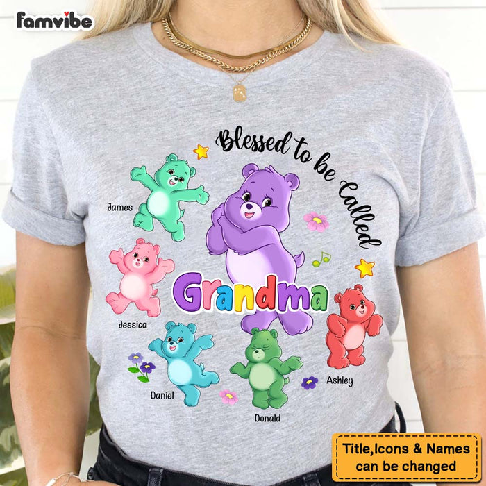 Personalized Gift for Grandma Blessed To Be Called Grandma Fun Bear Shirt - Hoodie - Sweatshirt 26226 1