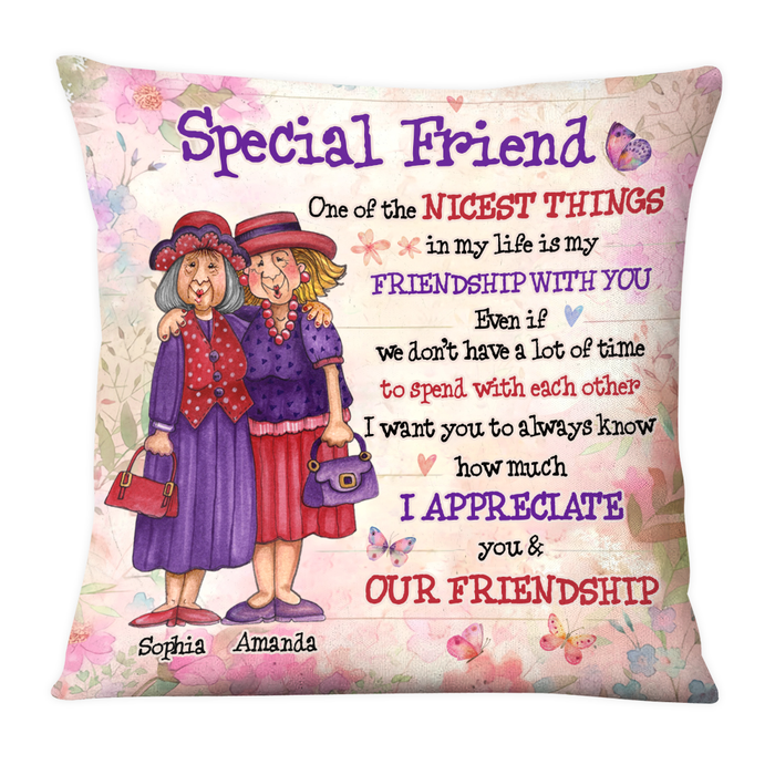 Personalized Gift For Friends I Appreciate You And Our Friendship Pillow 26228 1
