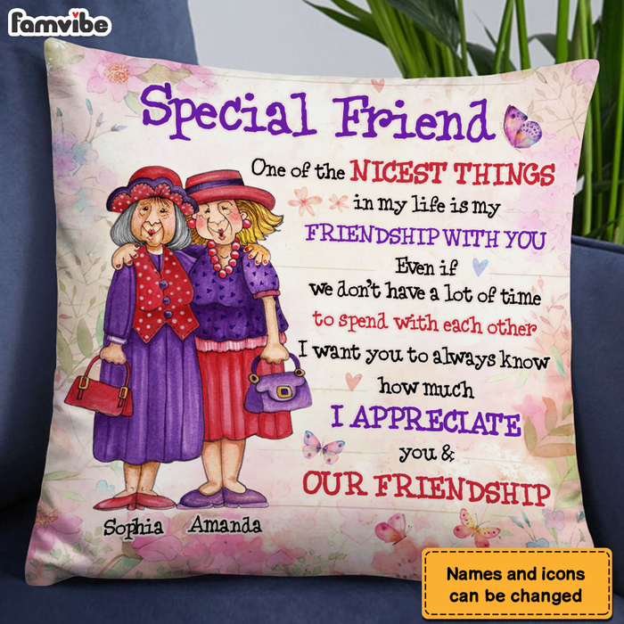 Personalized Gift For Friends I Appreciate You And Our Friendship Pillow 26228 1
