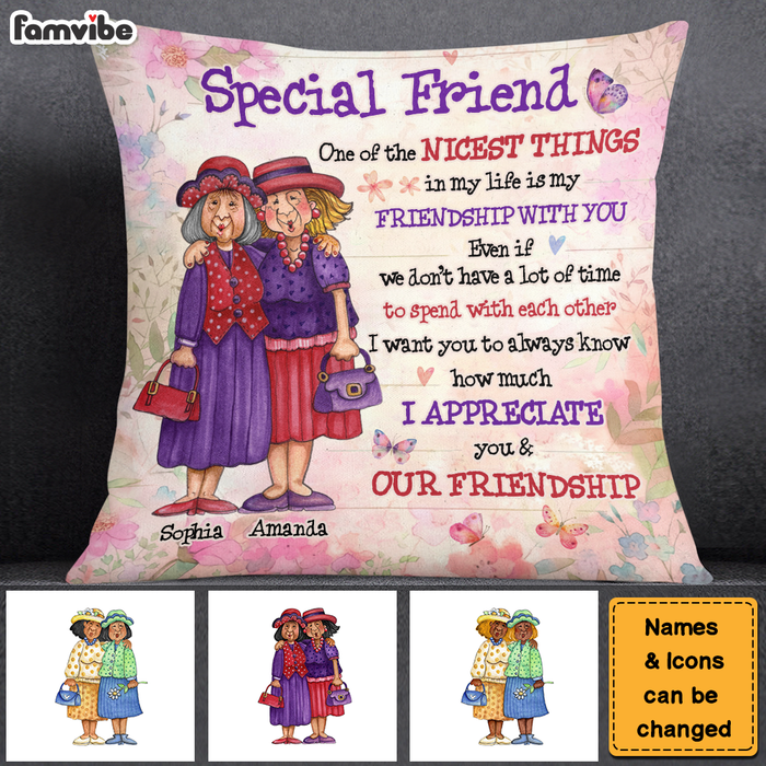 Personalized Gift For Friends I Appreciate You And Our Friendship Pillow 26228 1
