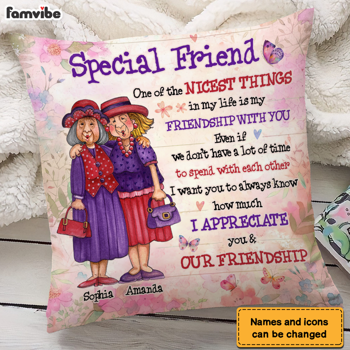 Personalized Gift For Friends I Appreciate You And Our Friendship Pillow 26228 1