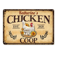 Personalized Gift For Farm Mom Grandma Chicken Coop Metal Sign 26232 thumb 1