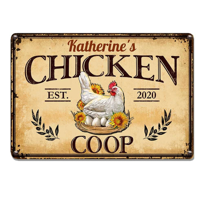 Personalized Gift For Farm Mom Grandma Chicken Coop Metal Sign 26232 1