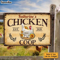 Personalized Gift For Farm Mom Grandma Chicken Coop Metal Sign 26232 thumb 1