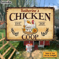 Personalized Gift For Farm Mom Grandma Chicken Coop Metal Sign 26232 thumb 1