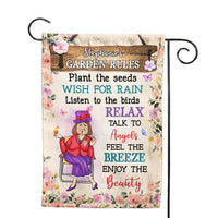 Personalized Gift For Grandma Garden Rules Flag 26236 thumb 1
