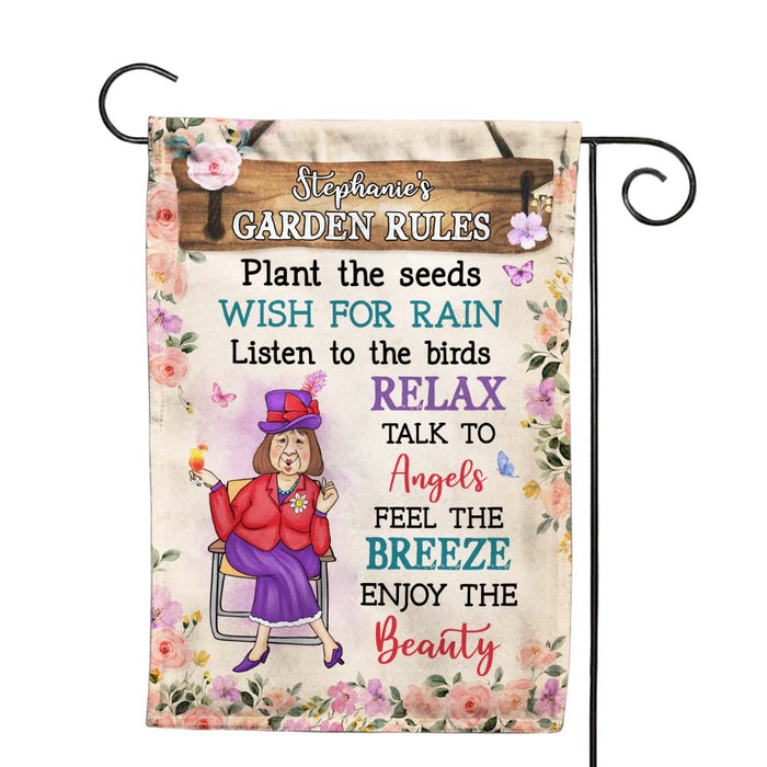 Personalized Gift For Grandma Garden Rules Flag 26236 1
