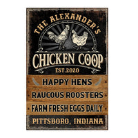 Personalized Gift For Farm Mom Grandma Farm Fresh Eggs Daily Metal Sign 26237 thumb 1