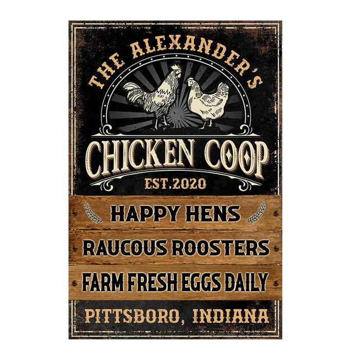 Personalized Gift For Farm Mom Grandma Farm Fresh Eggs Daily Metal Sign 26237 1