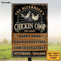 Personalized Gift For Farm Mom Grandma Farm Fresh Eggs Daily Metal Sign 26237 thumb 1