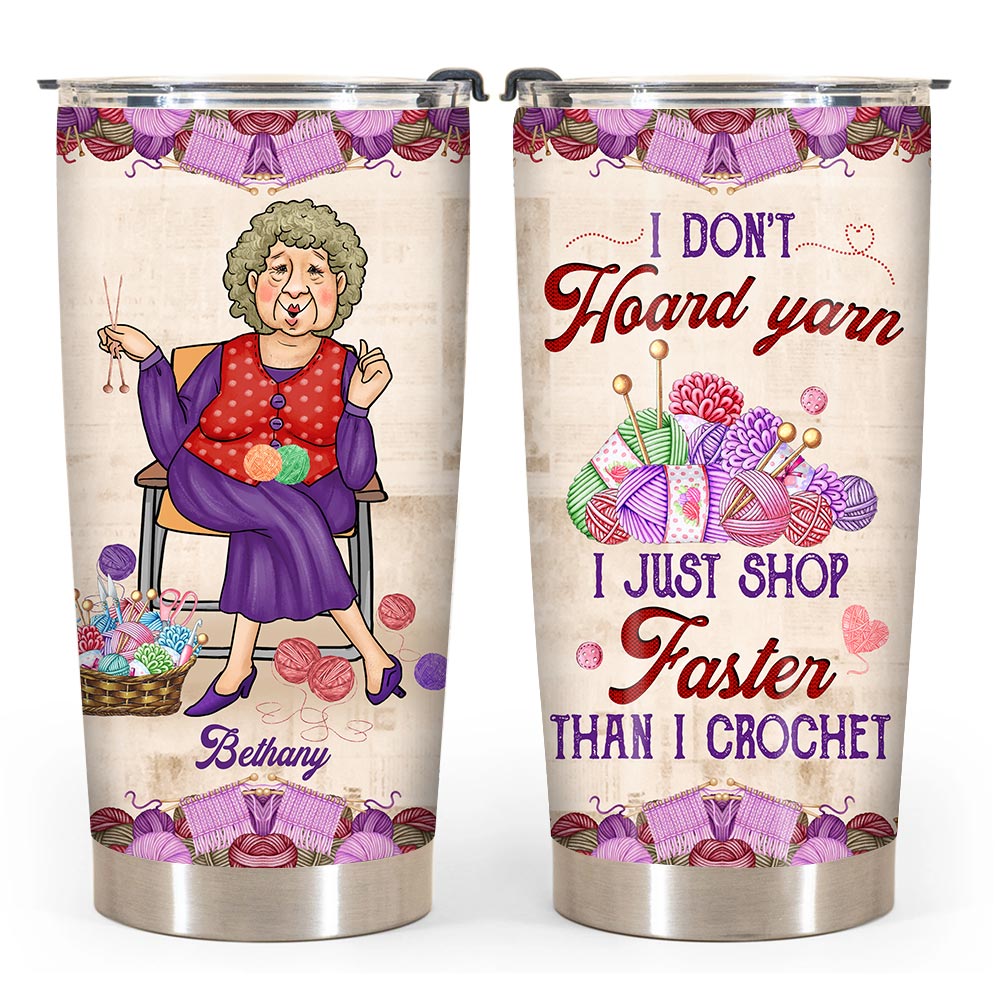 Tavenly Granny Tumbler - Insulated Stainless Steel Tumbler With Lid an